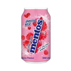   Mentos Berry Mix - Bogyós gyümölcs ízű üdítő zselé darabokkal 340ml