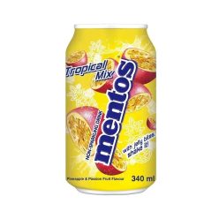   Mentos Tropical Mix - Trópusi gyümölcs ízű üdítő zselédarabokkal 340ml