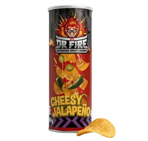 Dr Fire Crisps Cheesy Jalapeno sajtos-jalapenos chips 80g