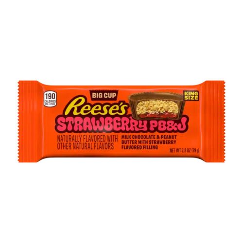 Reeses PB&J Strawberry Big Cup King Size epres-mogyorókrémes csokoládé 79g