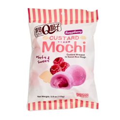 Q Custard Mochi krémes málna ízű 110g