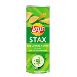   Lays Stax Sour Creme & Onion  Hagymás - Tejfölös ízű Burgonya Chips 170g