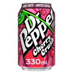  Dr Pepper Zero Sugar Cherry Crush Limited Edition Cseresznye Ízű Szénsavas Üdítő 330ml