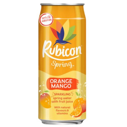 Rubicon Spring Orange-Mango ízű szénsavas üdítőital 330ml DRS
