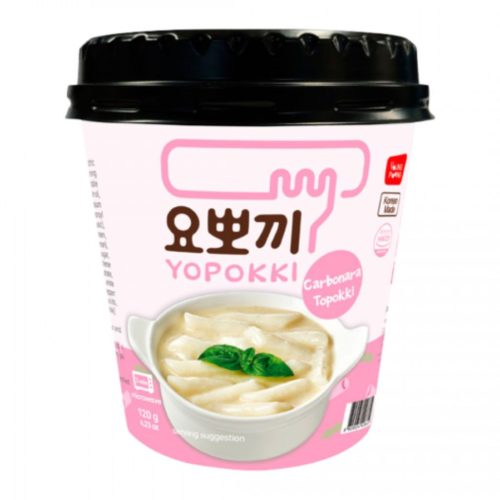 Yopokki Carbonara Topokki rizstorta  pohárban 120g