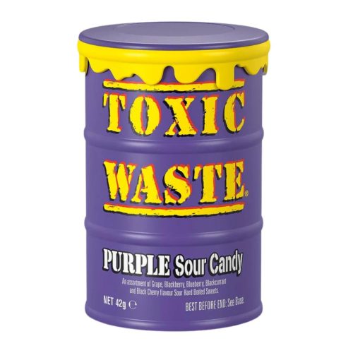 Toxic Waste lila dobozos savanyú cukorkák 42g