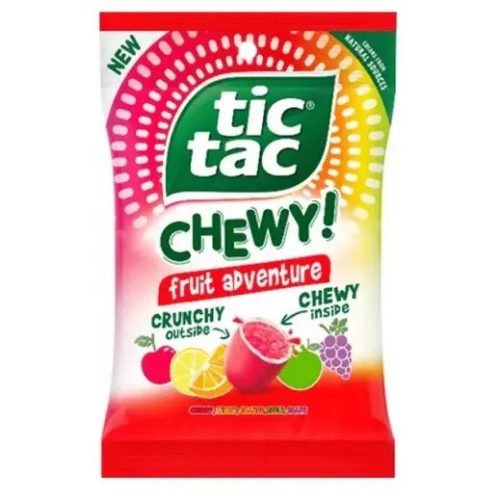 Tic Tac Chewy Fruit Adventure gyümölcs ízű rágós cukorka 80g