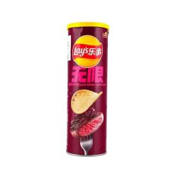  Lays Stax Black Pepper Rib Eye Steak bors és steak ízű chips 90g