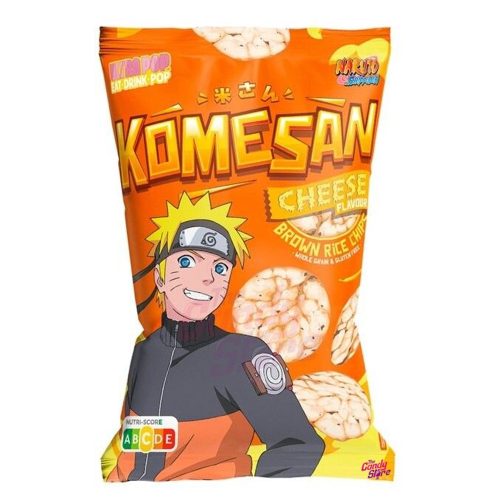 Ultra Pop Naruto Komesan Rice Chips Cheese - Sajt Ízű Ropogós Rízs chips 60g