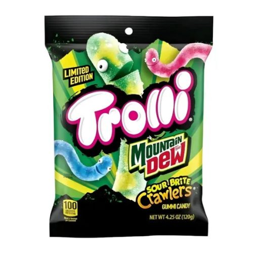 Trolli x Mountain Dew Limited Edition Sour Brite Crawlers gumicukor 120g