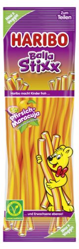 Haribo Balla Stixx Őszibarack-Maracuja ízű gumicukor 175 g