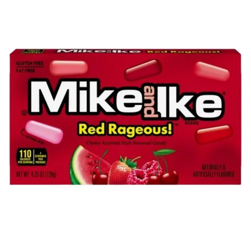 Mike and Ike Red Rageous piros gyümölcsös cukorkák 120g