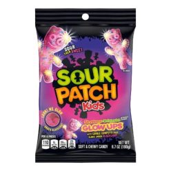   Sour Patch Kids Glow Ups világító gumicukor (eper és görögdinnye ízű) 87g