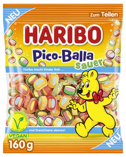 Haribo Pico Balla Sauer Vegan – Savanyú gumicukor 160g
