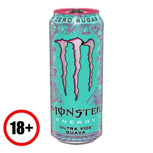 Monster Ultra Vice Guava - Guava Ízű Cukormentes Energiaital 473ml 