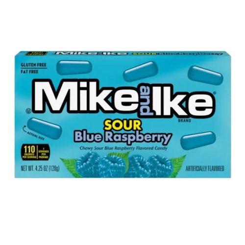 Mike and Ike Sour Blue Raspberry savanyú kék málna ízű drazsé 120g