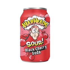   Warheads Sour Black Cherry Soda fekete cseresznye ízű savanyú üdítőital 330ml