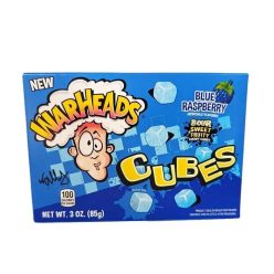   Warheads Blue Raspberry Cubes kék málna ízű savanyú gumicukor 85g