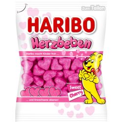 Haribo Herzbeben - édes cseresznye habcukor 160g