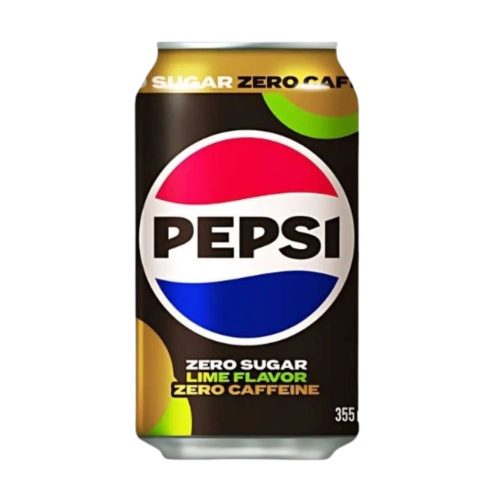 Pepsi Lime Zero Sugar Zero Caffeine Lime ízű cukor és koffeinmentes üdítő 355ml