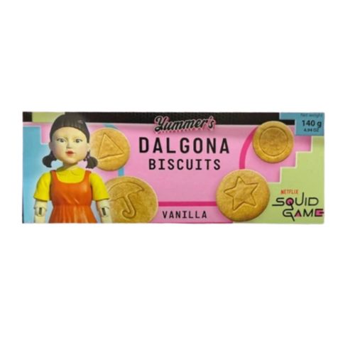 Squid Game Dalgona vaníliás keksz 140g