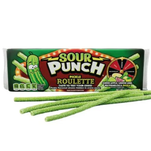 Sour Punch Pickle Roulette savanyú uborka gumicukor rulett 128g