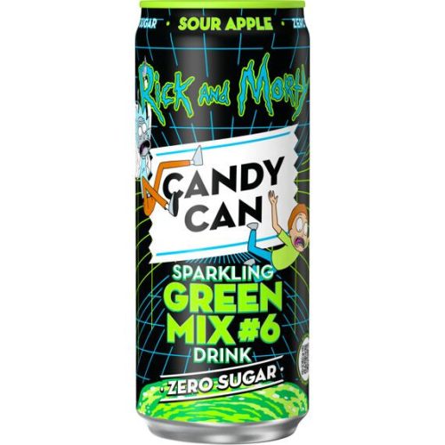  Candy Can Rick & Morty Green mix  - cukormentes savanyú alma ízű limonádé 330ml