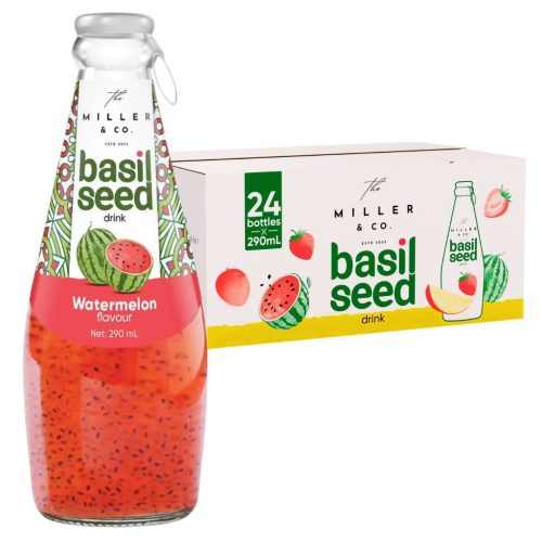 Basil Seed Görögdinnye ízű bazsalikommagos ital 290ml karton (24 darab)