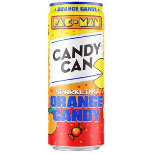 Candy Can Pac-man narancs, málna és ananász ízesítésű szénsavas limonádé 330 ml