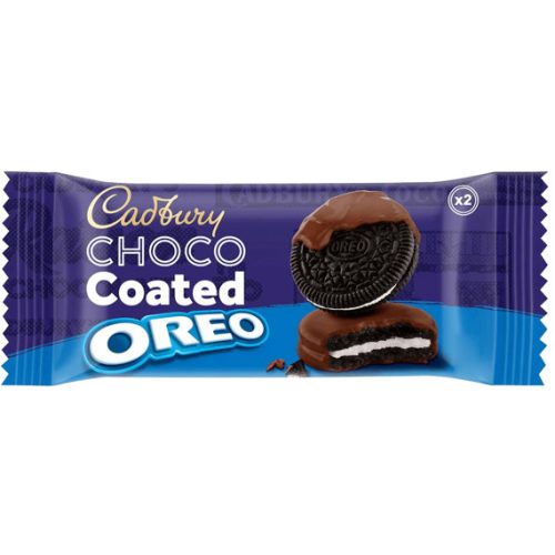 Oreo Cadbury keksz vaníliás töltelékkel és tejcsokoládé bevonattal 31,3 g