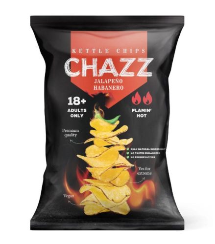 Chazz Jalapeno Habanero ízű burgonyachips 90g
