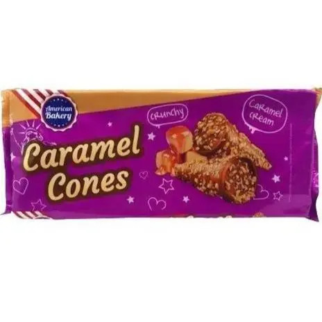 AB Caramel Cones csokis gofritölcsérek karamell töltelékkel 112g