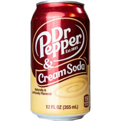   Dr Pepper Cream Soda - Krémes Vaníliás Szóda ízű üdítőital 355ml DRS